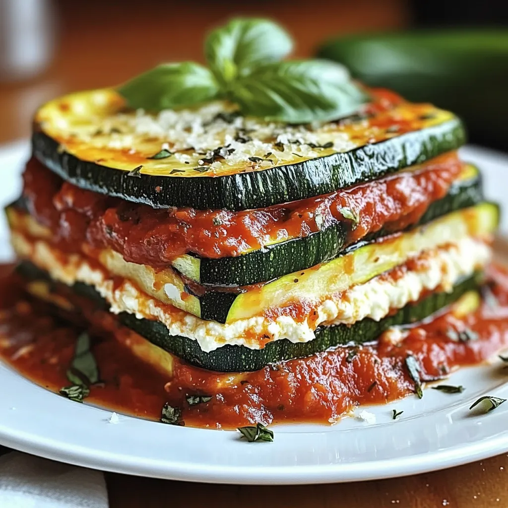 Layered Zucchini Ricotta Melts with Marinara