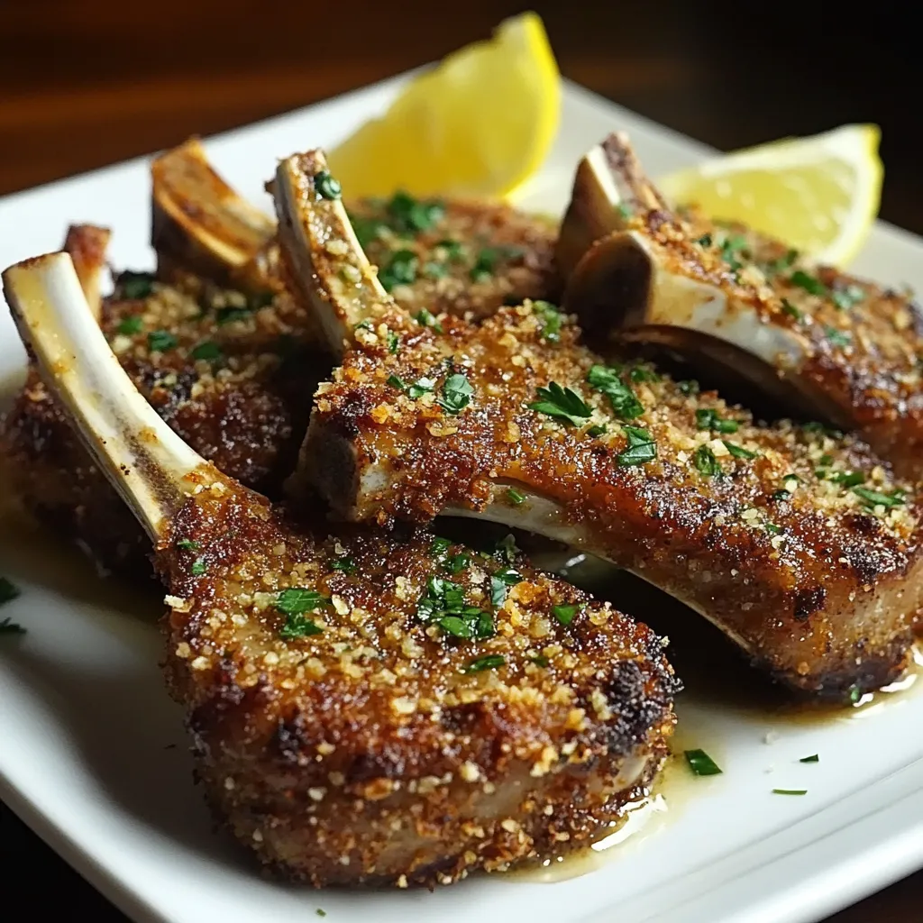 Garlic Parmesan Fried Lamb Chops