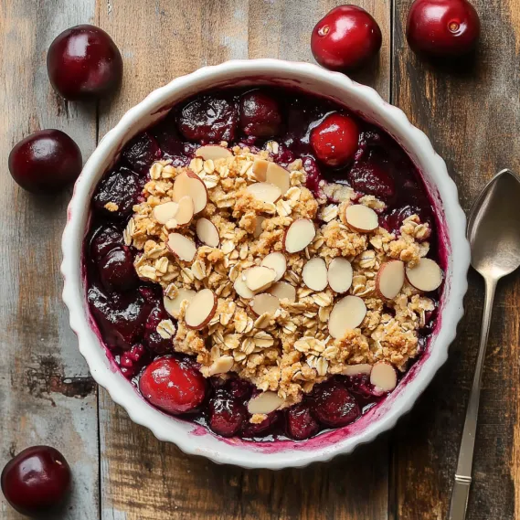 A bowl of berries with nuts on top.