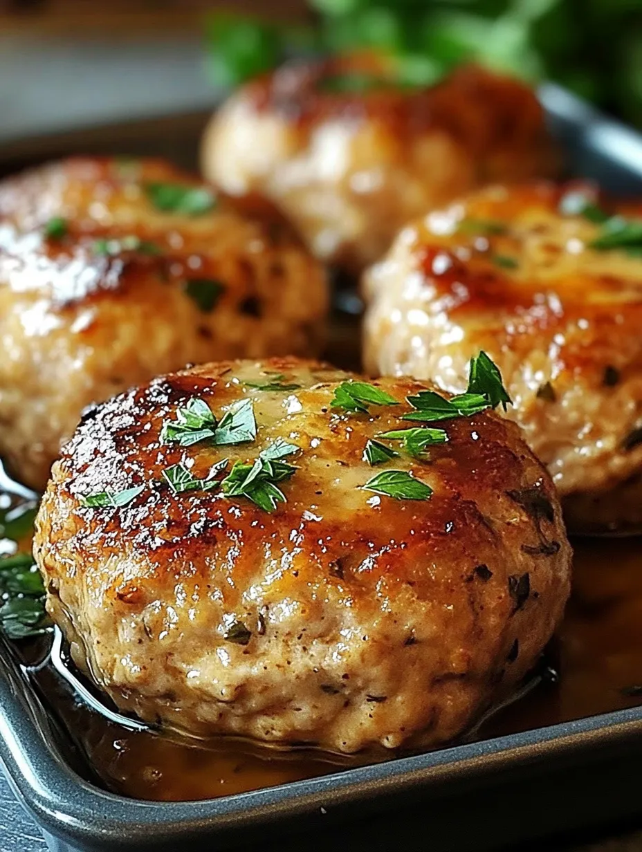 Garlic Parmesan Chicken Meatloaves
