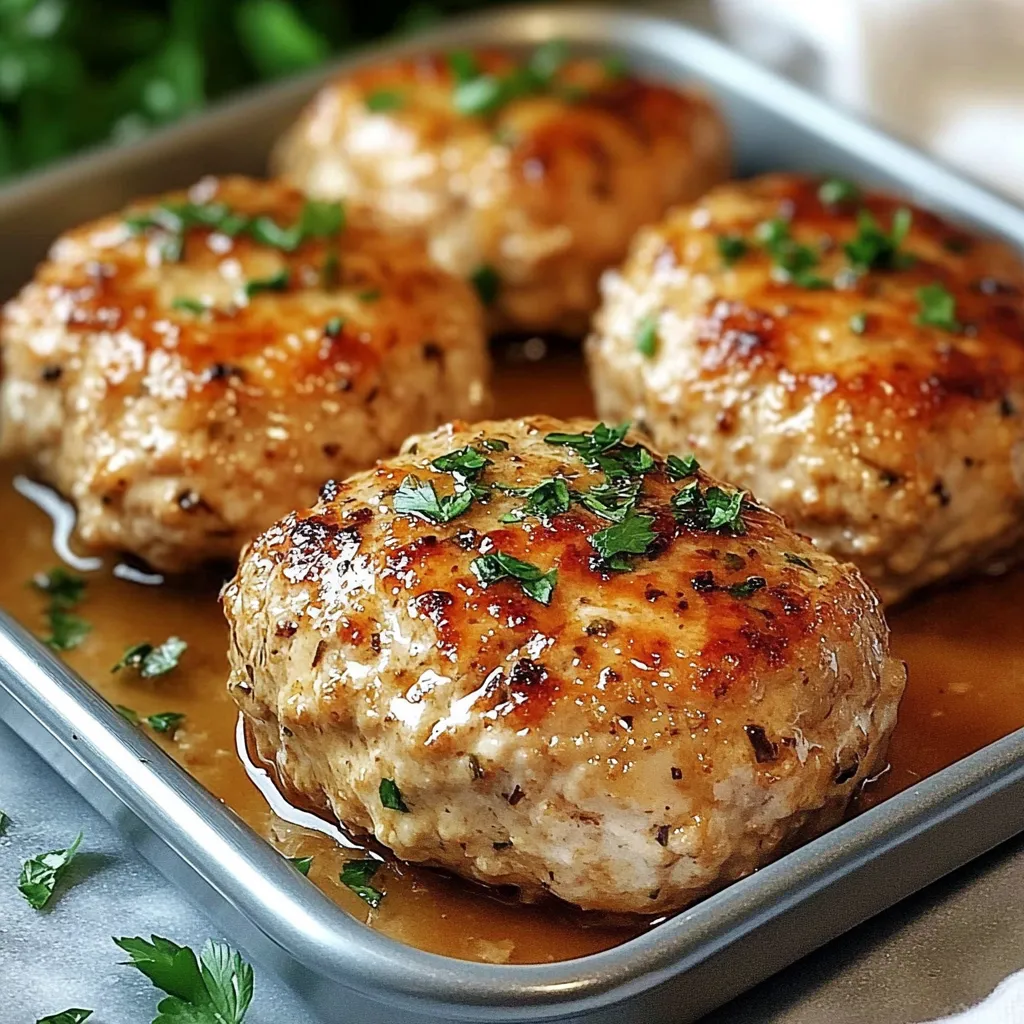 Garlic Parmesan Chicken Meatloaves