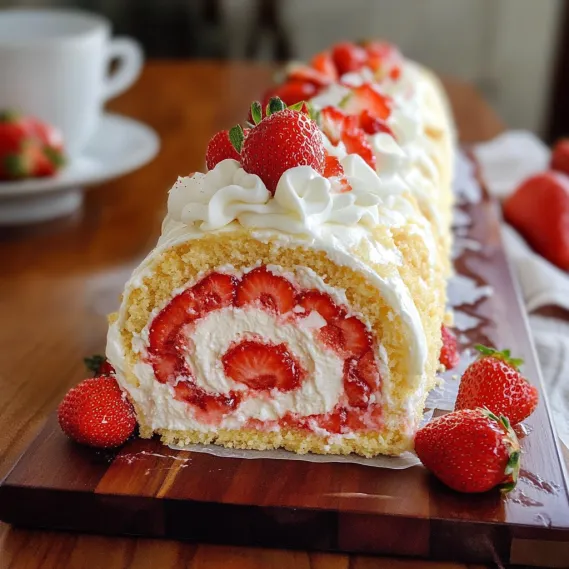 A cake with strawberries on top.
