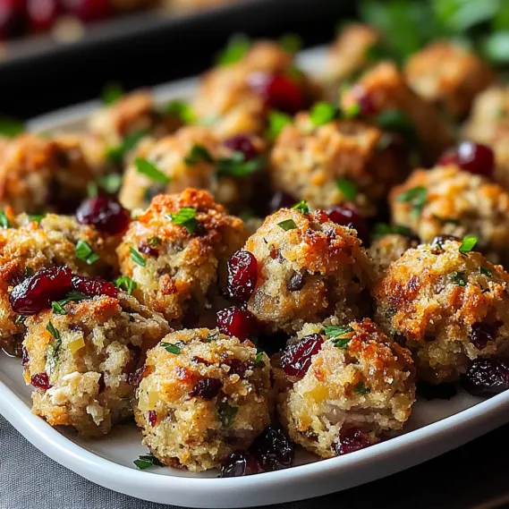 A plate of food with cranberries and green herbs.