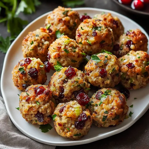 A plate of food with cranberries on top.