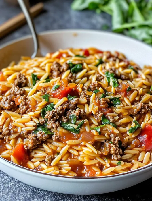 Delicious Ground Beef Orzo