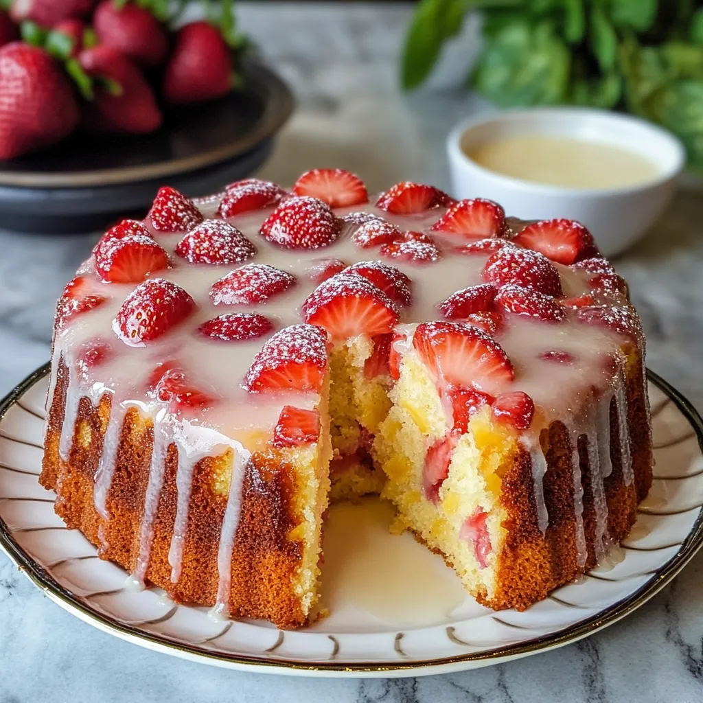 Strawberry and Pineapple cake