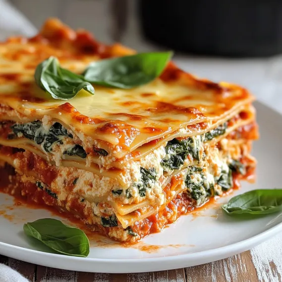 A plate of food with spinach and cheese.