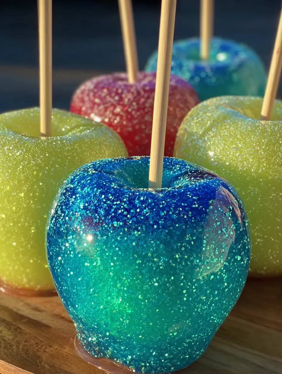 Glow in the Dark Jolly Rancher Candy Apples