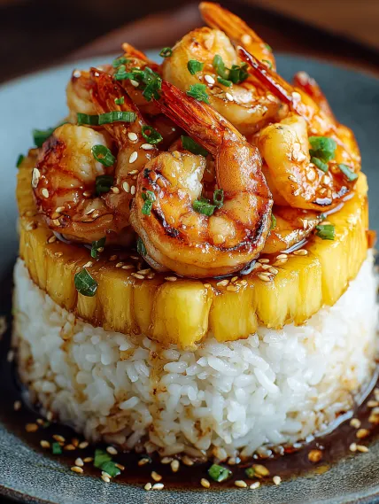 A plate of shrimp on rice.