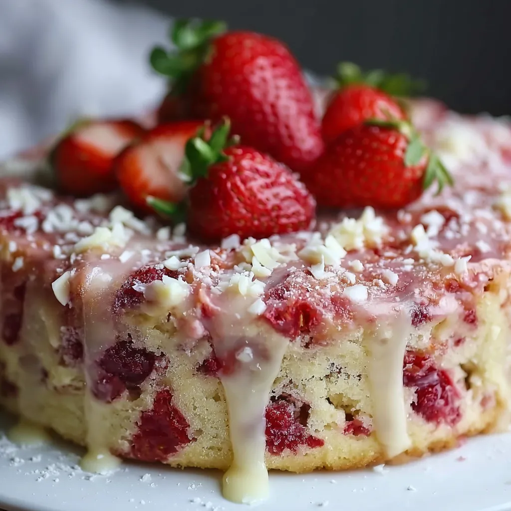 Easy Strawberry Earthquake Cake