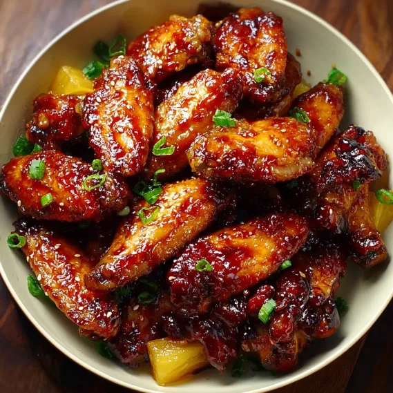 A bowl of chicken wings with sauce.