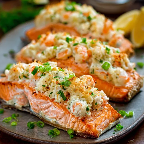 A plate of fish with a lemon wedge on the side.