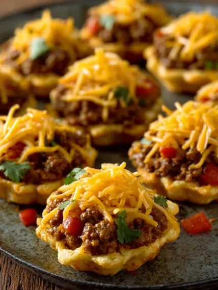A plate of food with cheese on top.