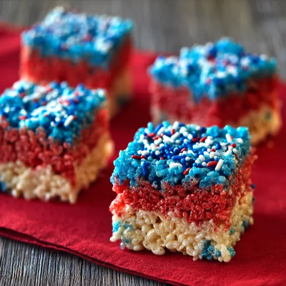 A red, white and blue candy bar.