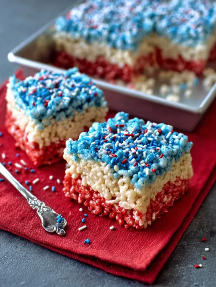 A red, white and blue cake.