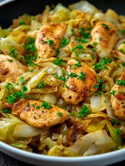 A close up of a plate of food with chicken and vegetables.