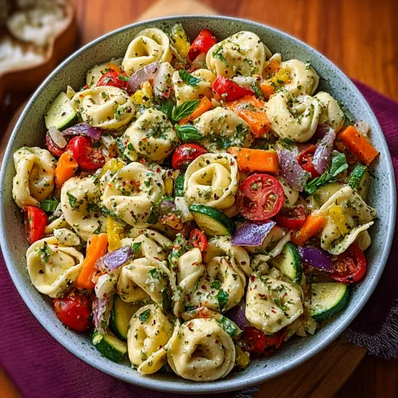 A bowl of pasta with vegetables.