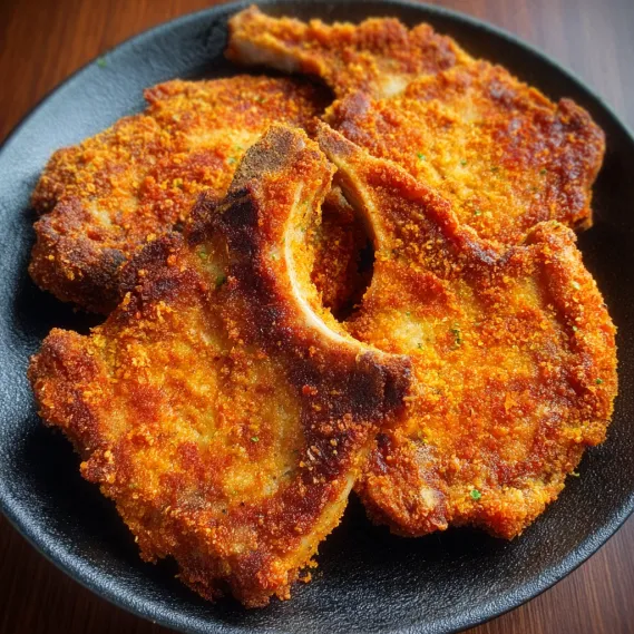 A plate of fried chicken.