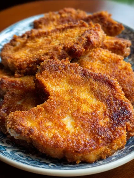 A plate of fried chicken.
