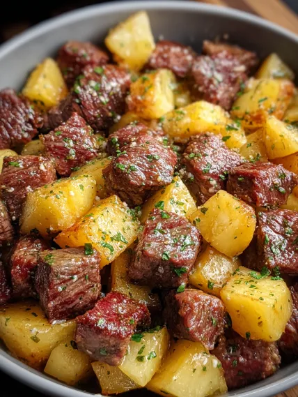 A close up of a plate of meat and potatoes.