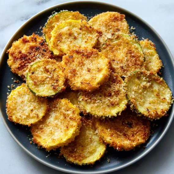 A plate of fried zucchini.