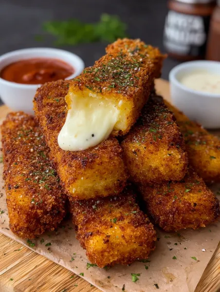 A plate of breaded food with cheese on top.