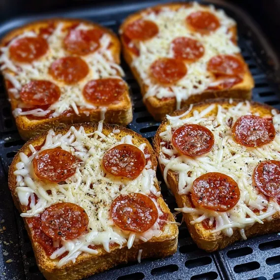 Two slices of pepperoni pizza on a toaster.