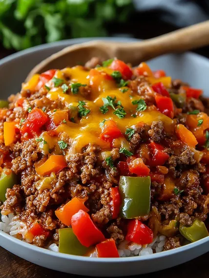 A bowl of food with a spoon in it.