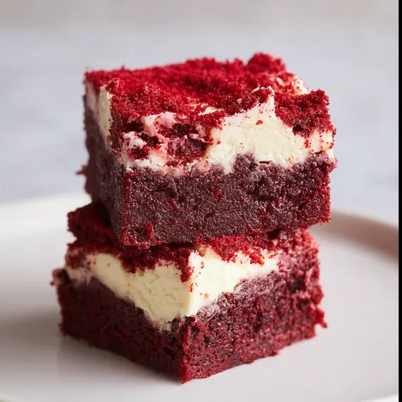 A slice of red velvet cake.