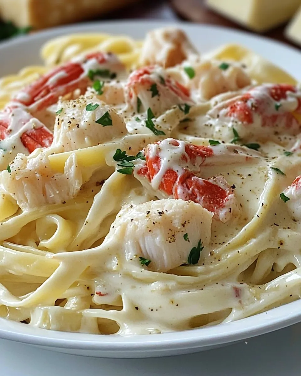 Crab Fettuccine Alfredo