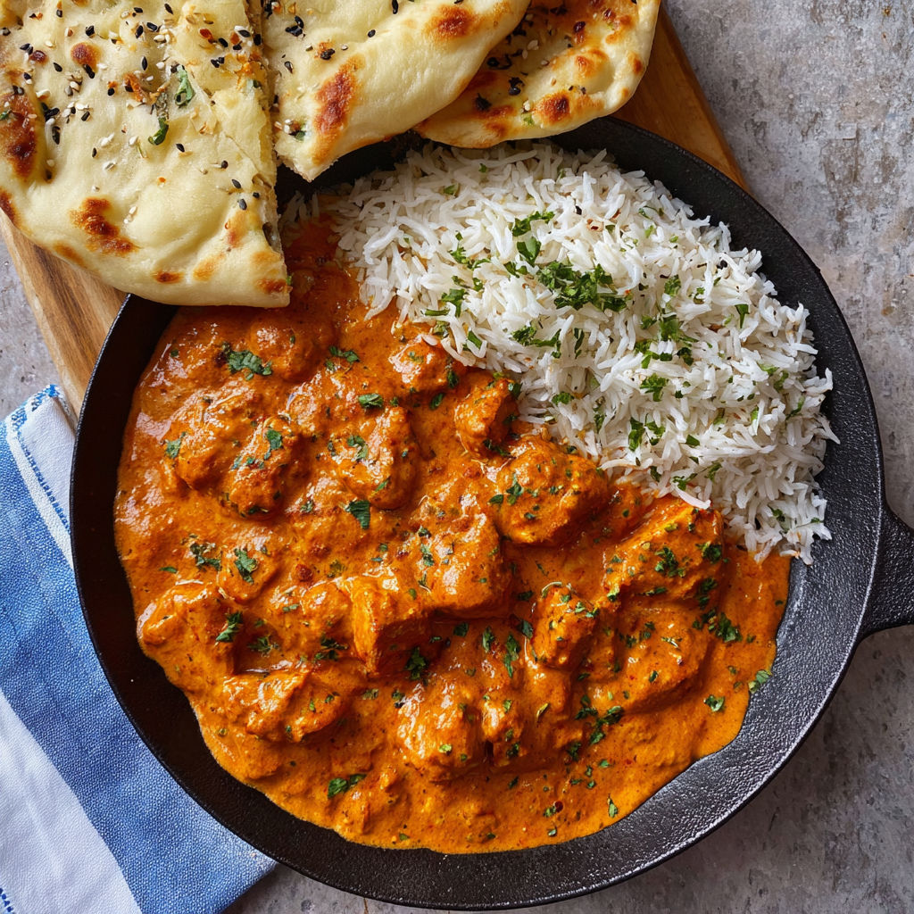A delicious homemade butter chicken recipe.