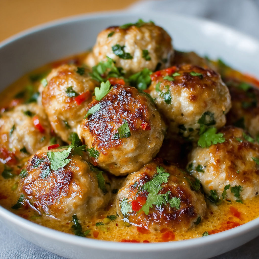 A bowl of meatballs in a sauce.