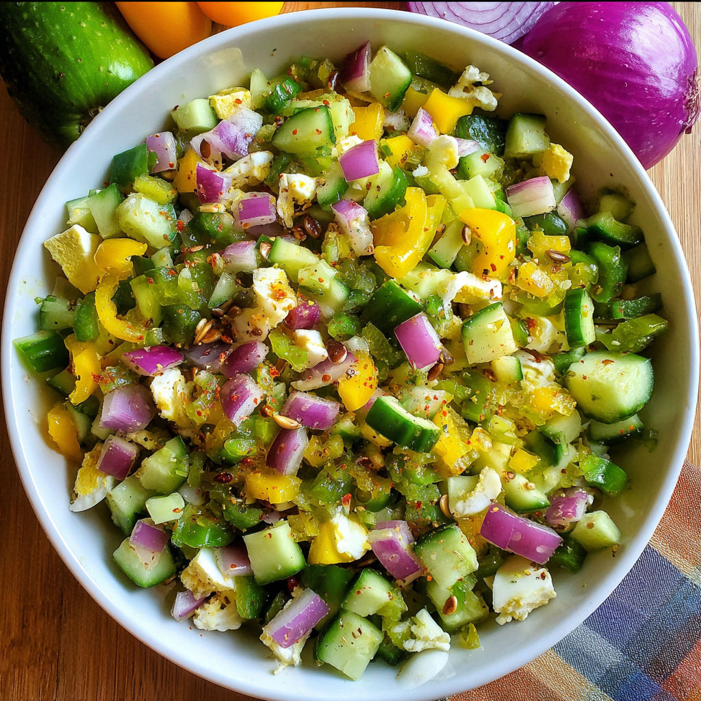 A white bowl filled with a variety of vegetables.