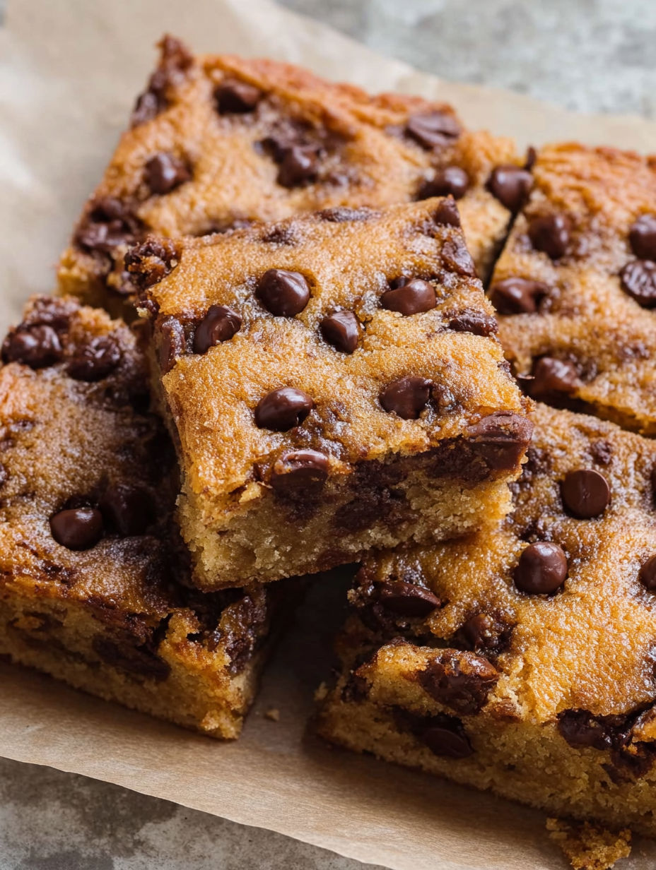Chocolate chip banana bars recipe.