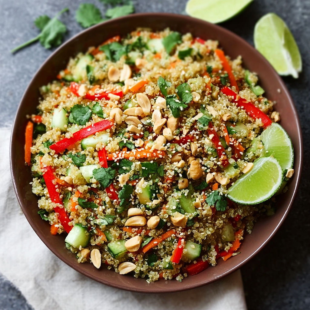 A bowl of Thai Quinoa Crunch Salad.