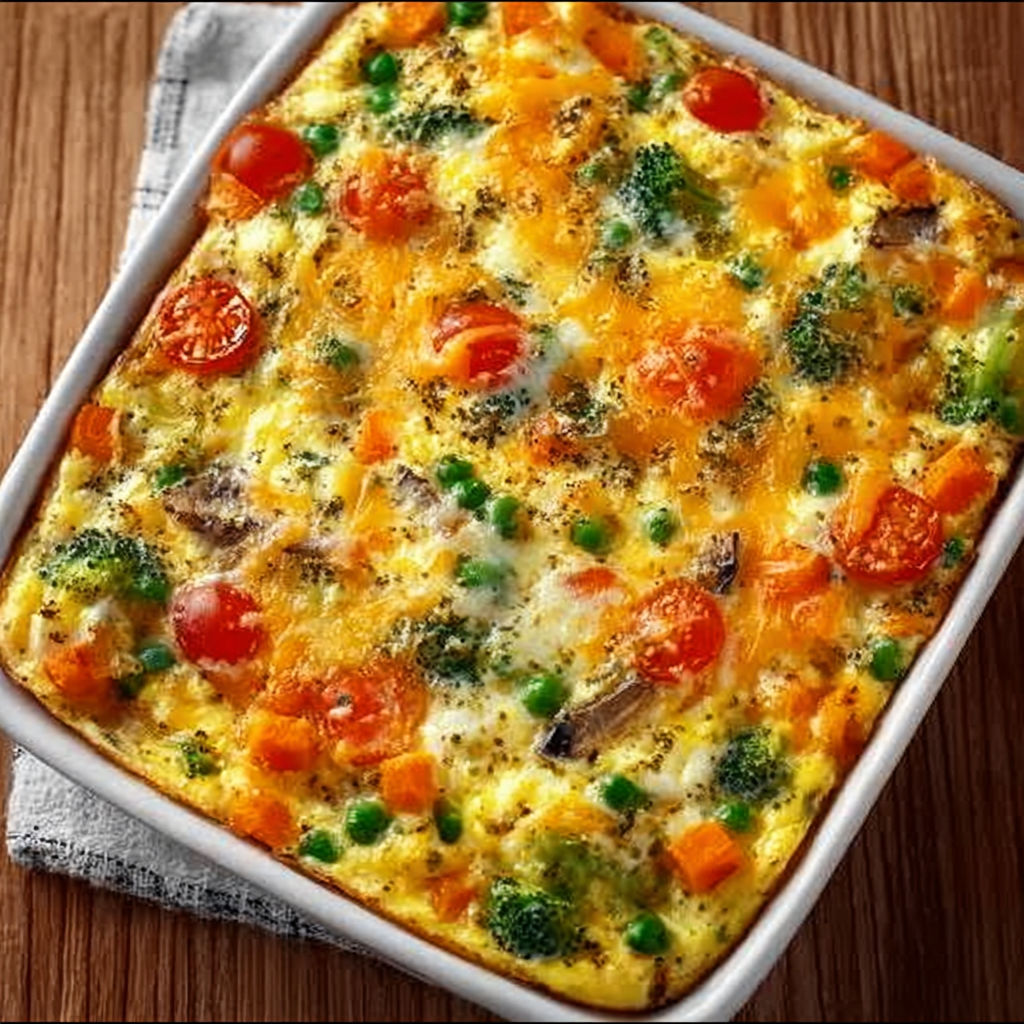 A dish of vegetables and cheese.