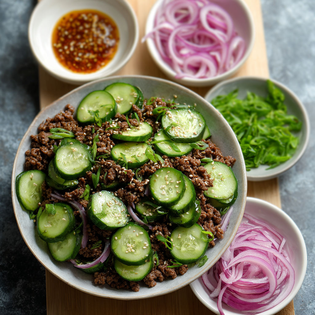A bowl of meat and vegetables.