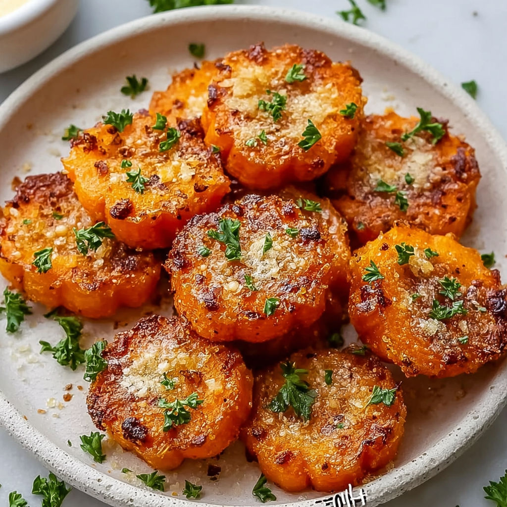A plate of crispy smashed carrots.