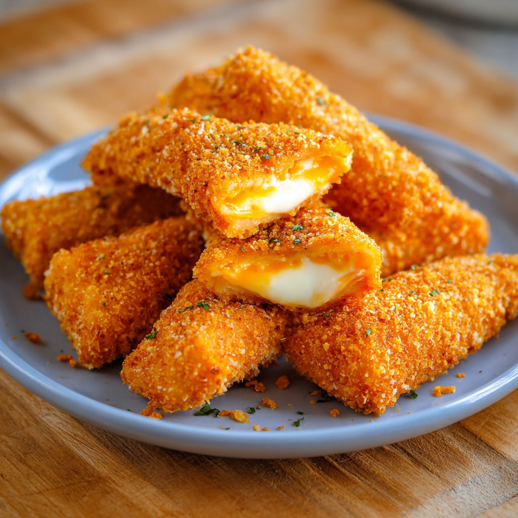 A plate of fried cheese stuffed Doritos.