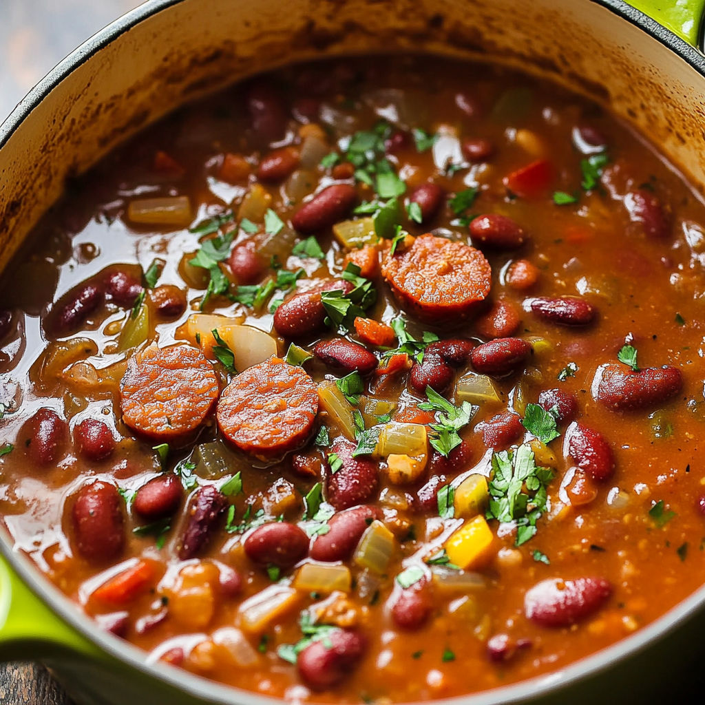 A bowl of red beans and rice.