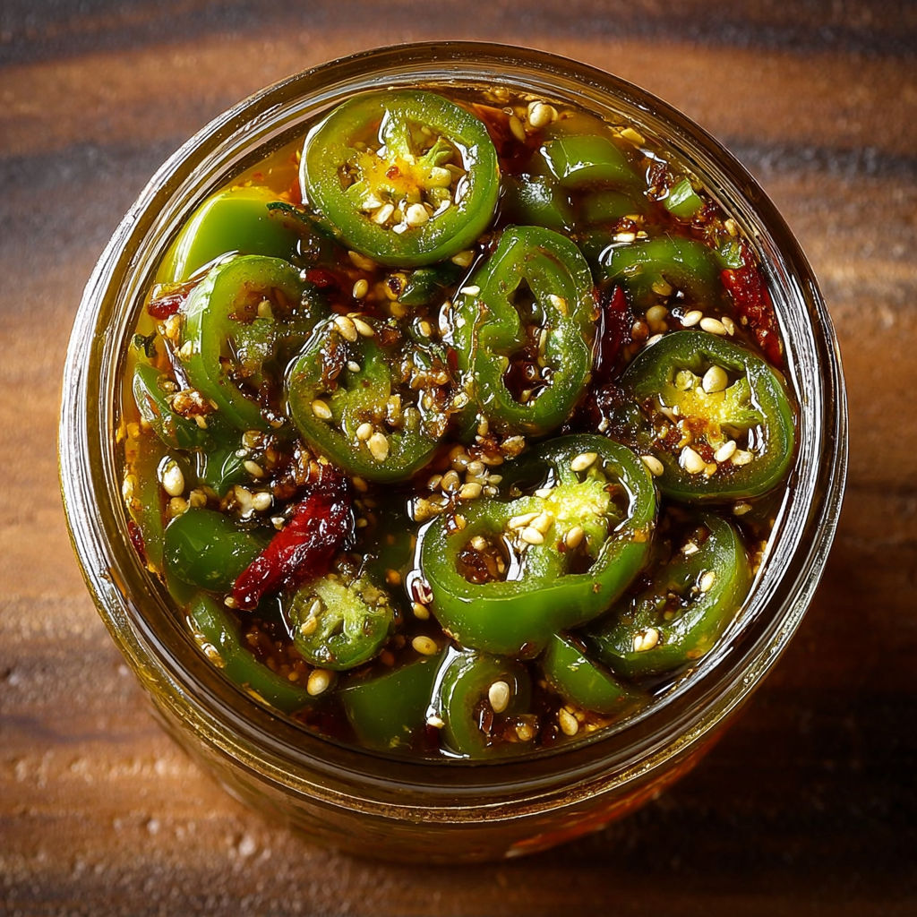 A jar of Cowboy Candy Candied Jalapenos.