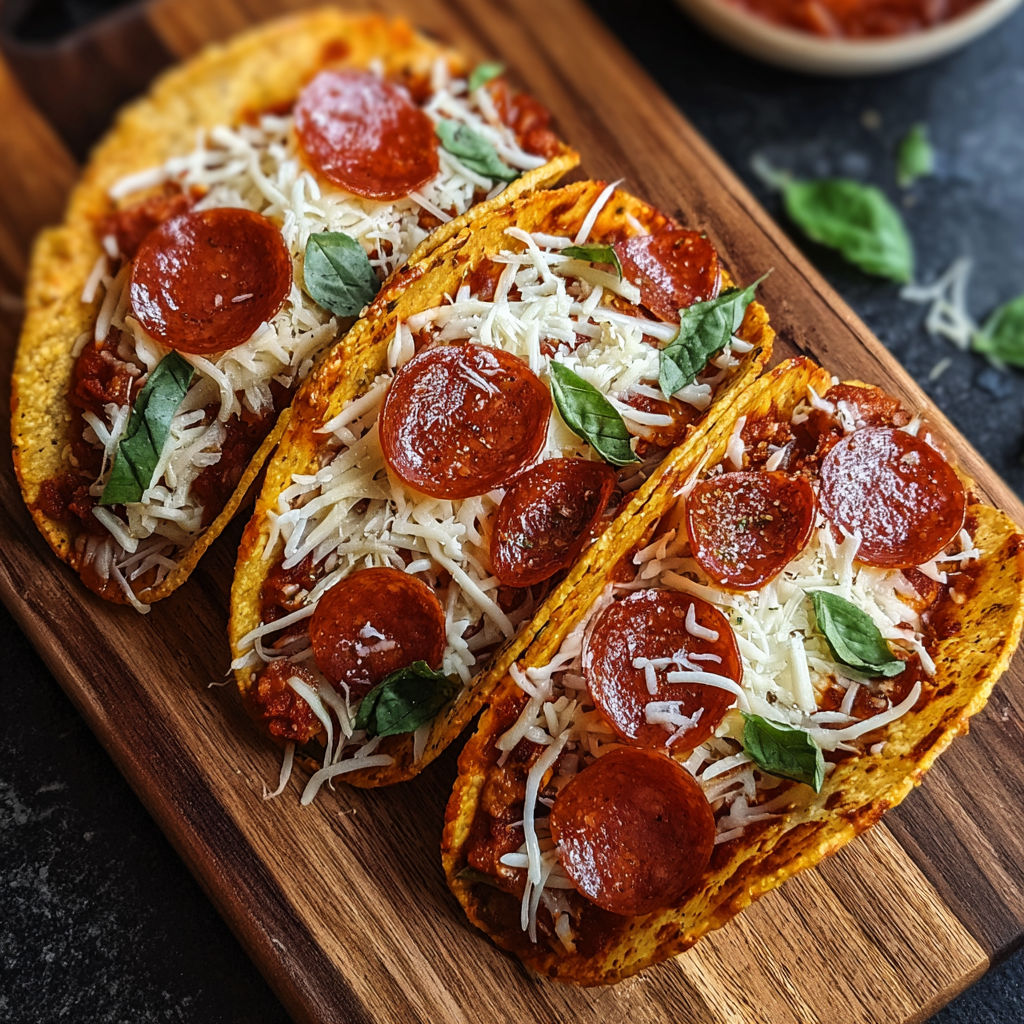 Two slices of pizza with pepperoni on a wooden cutting board.