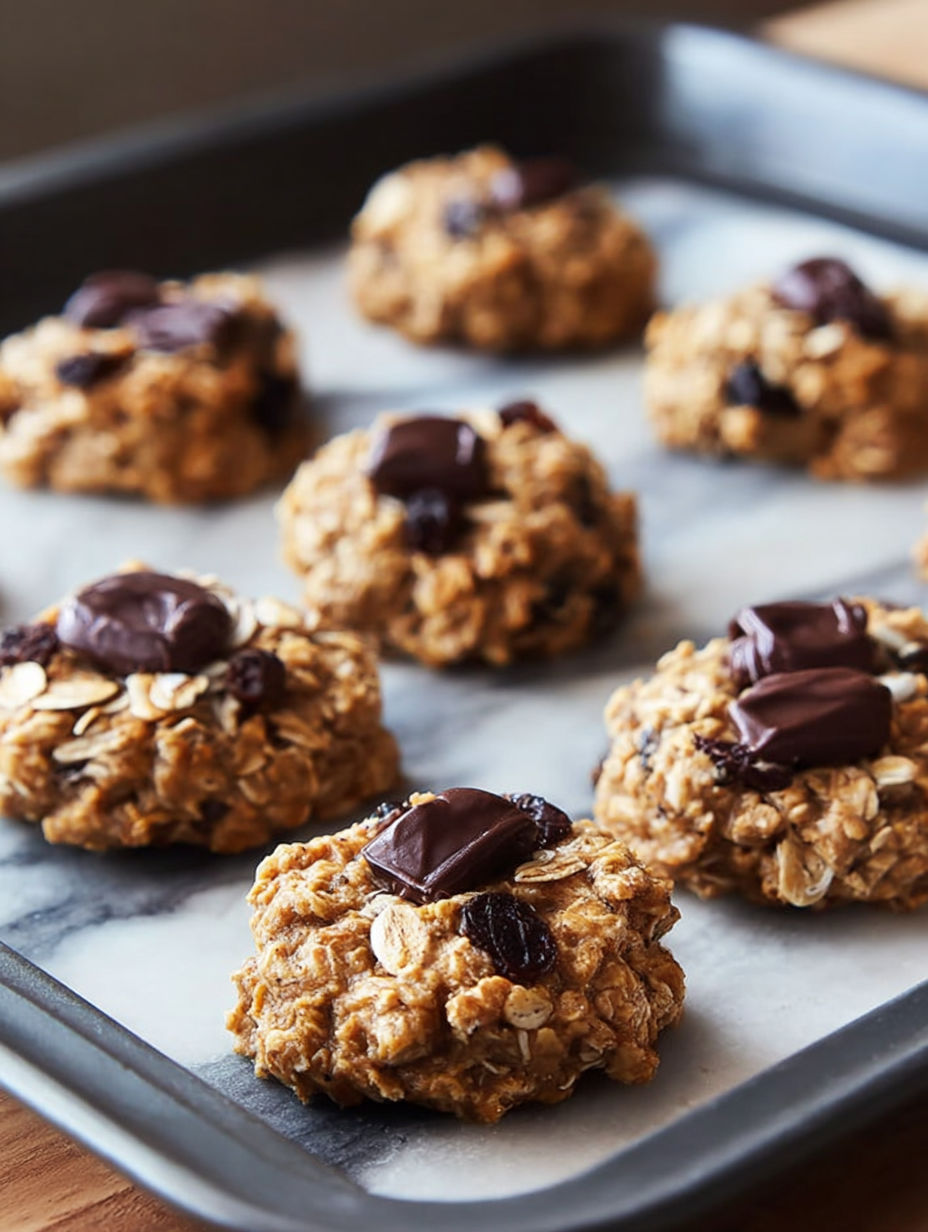 A tray of cookies with chocolate chips and nuts.