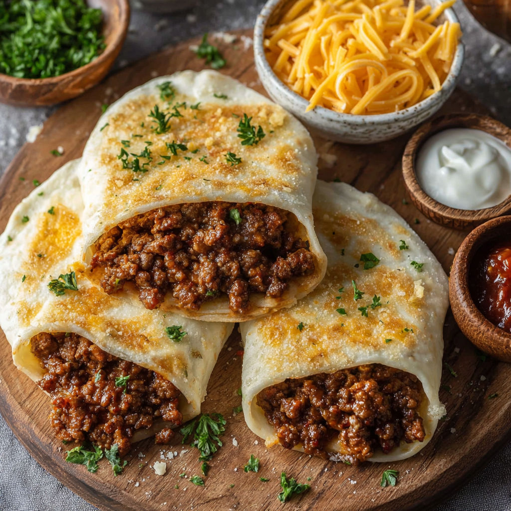 A plate of beef meximelt cheesy taco.