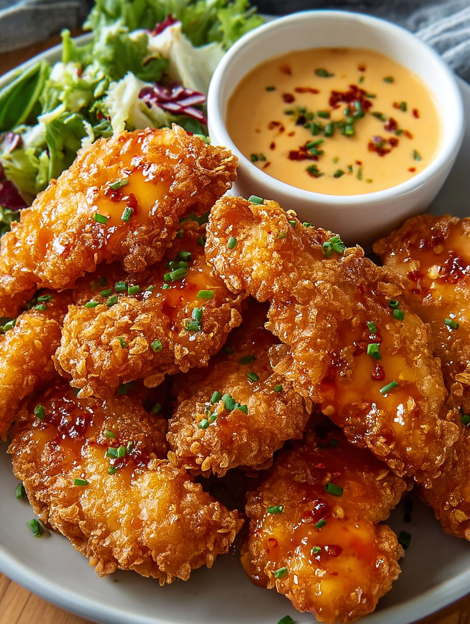 Crispy juicy bang bang chicken.