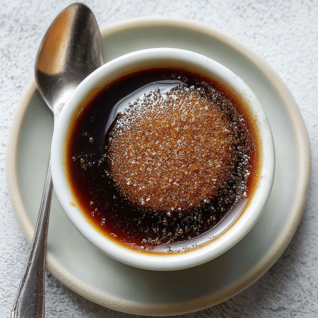 A cup of coffee with a spoon in it.