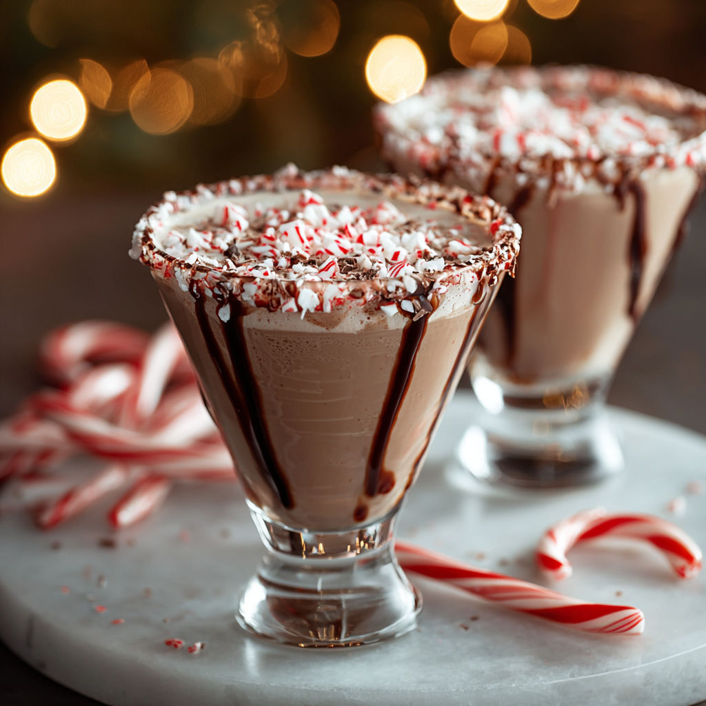 Two glasses of The Naughty Elf Cocktail.