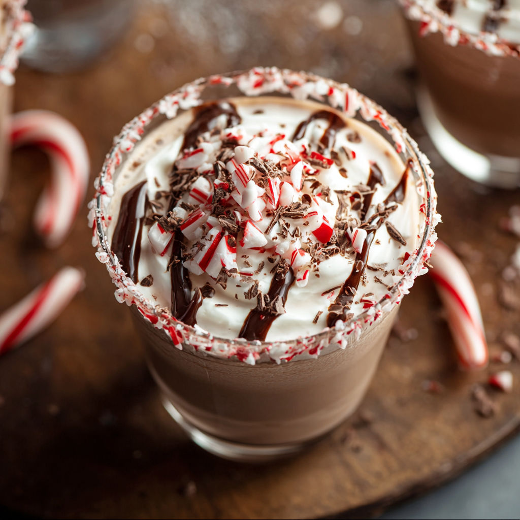 A glass of The Naughty Elf Cocktail.