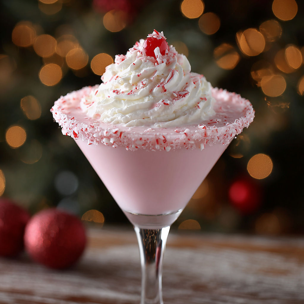 A glass of Santa Baby Cocktail.