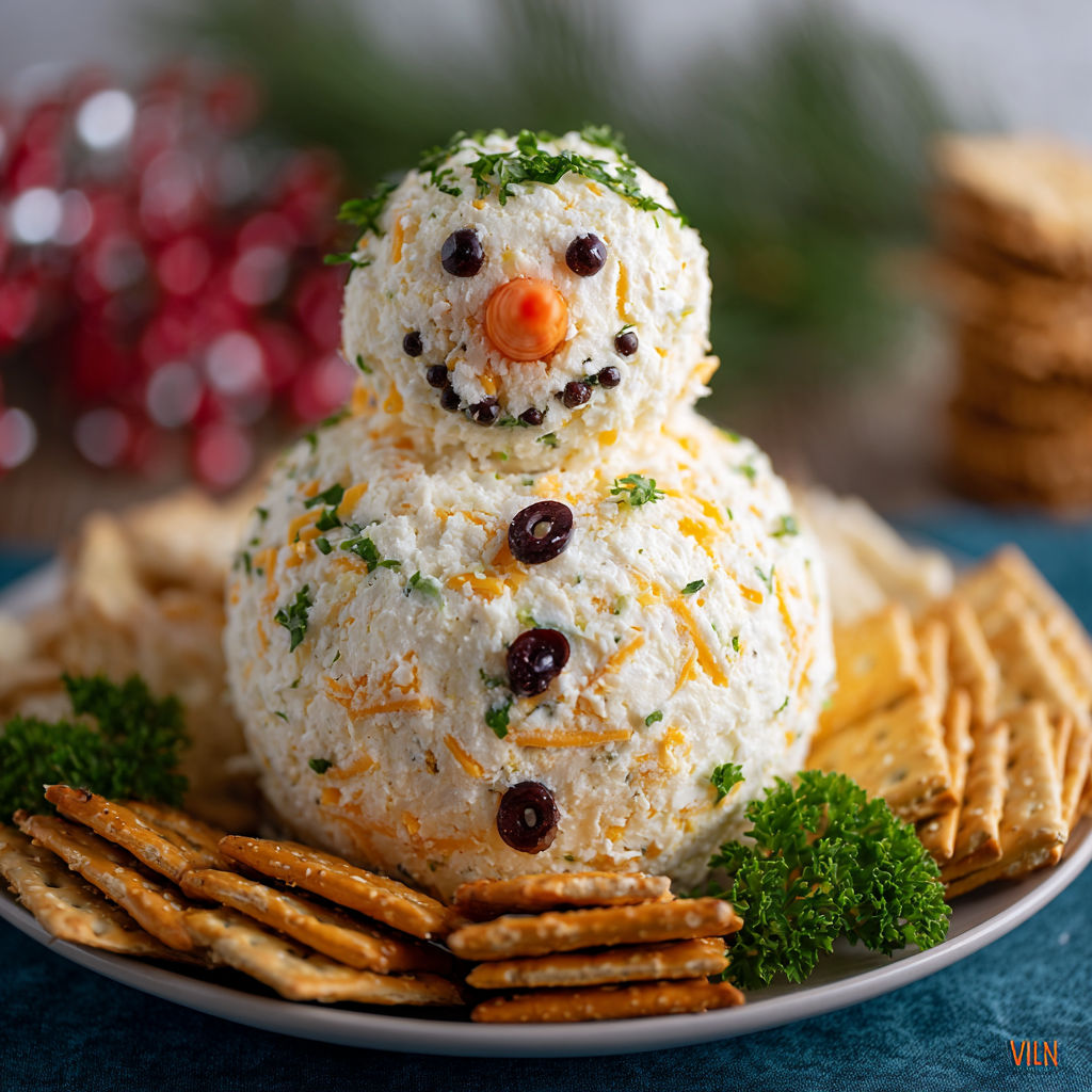 A snowman made of cheese.